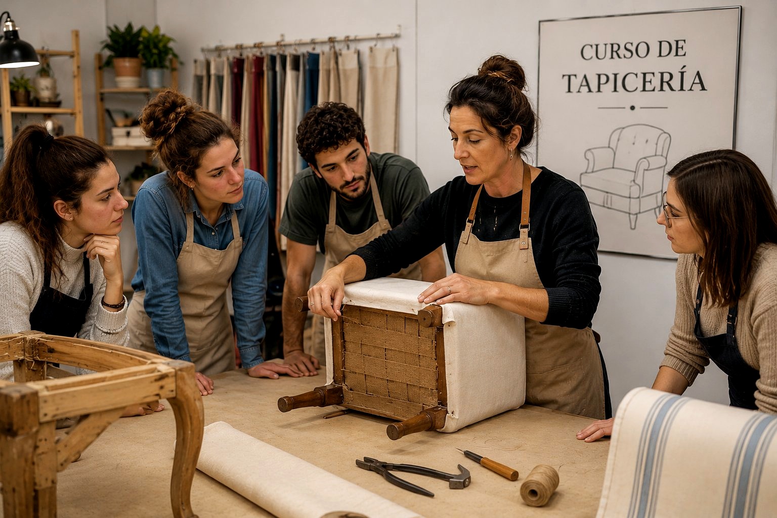 Cursos de tapicería y confección